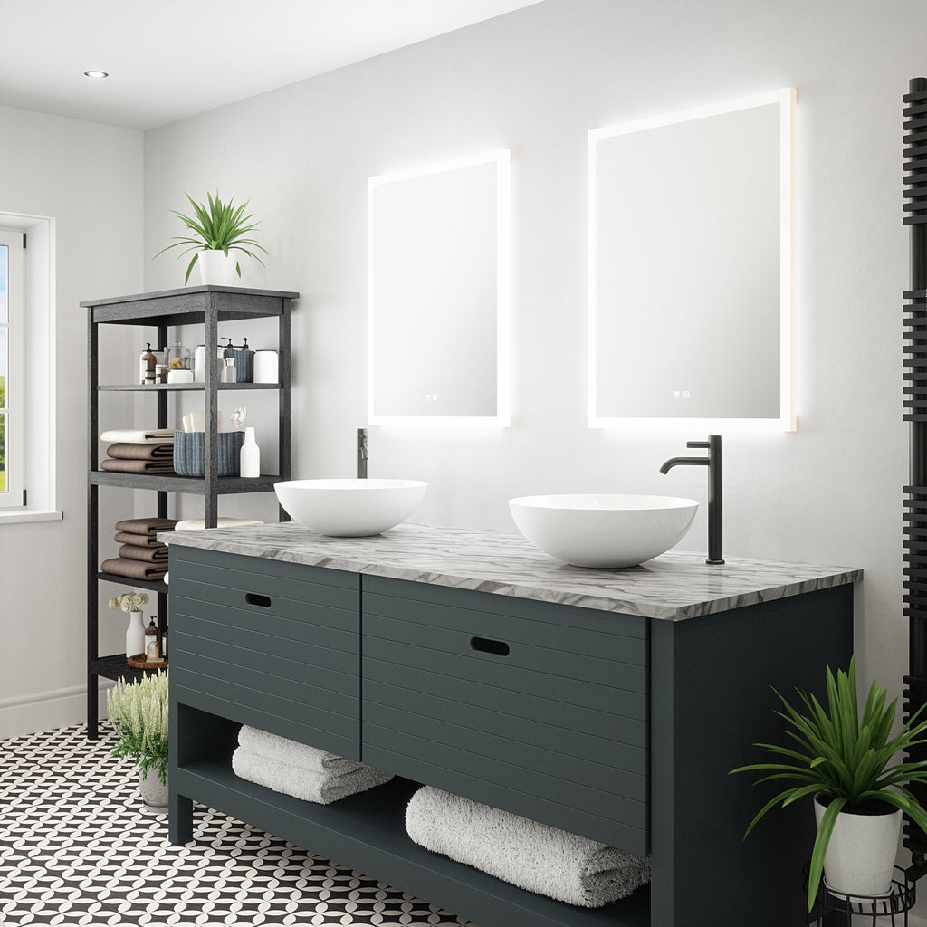 Milton Tunable LED Bathroom Mirror - 600x800mm, Dimmable with Demister & IP44 Rating