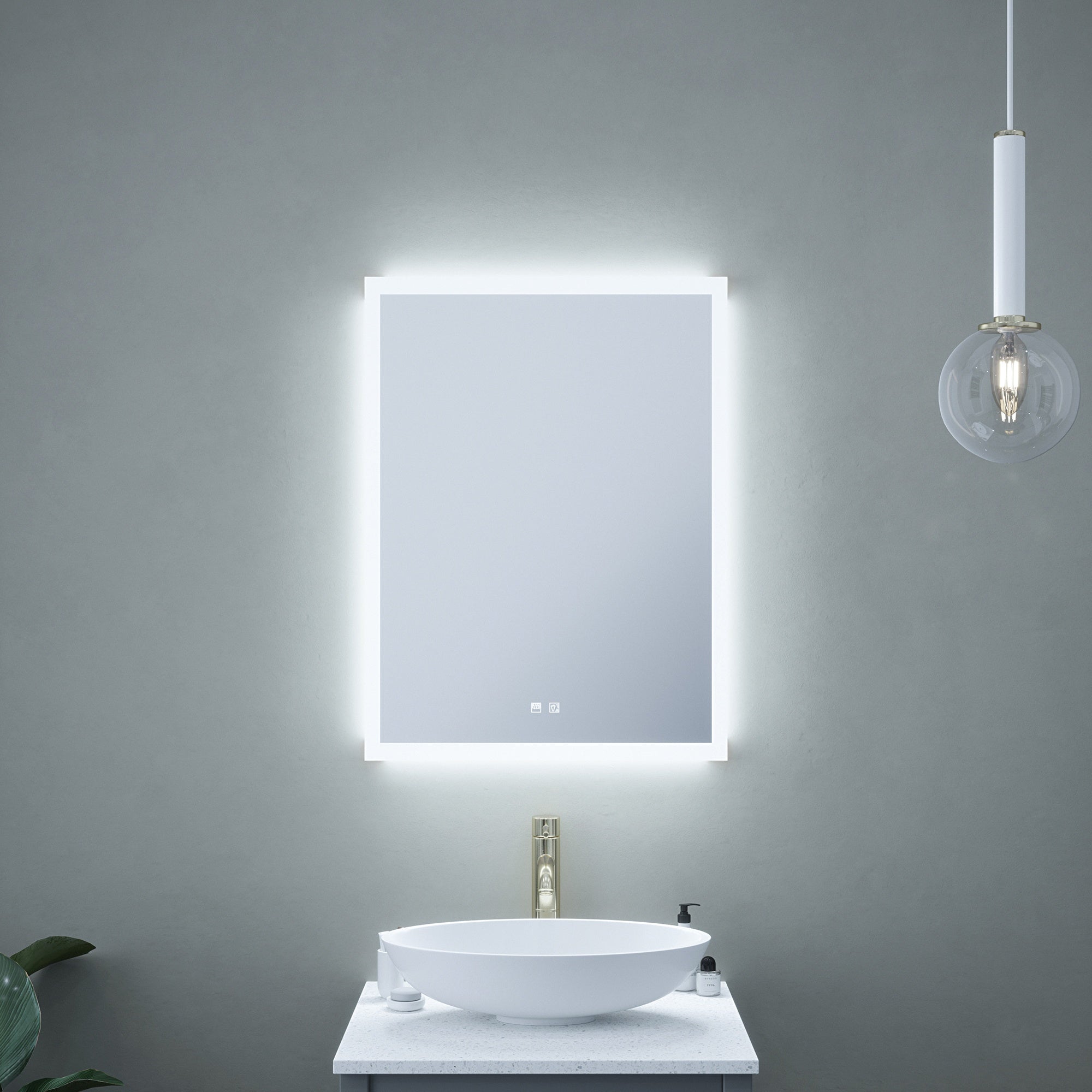 Milton Tunable LED Bathroom Mirror - 600x800mm, Dimmable with Demister & IP44 Rating