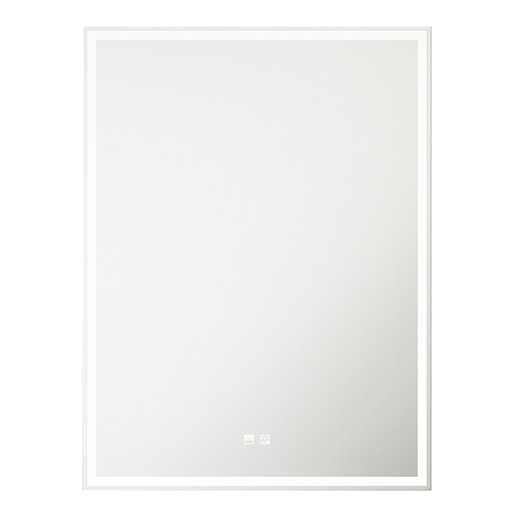 Stratford 600x800mm Rectangular LED Bathroom Mirror with Tunable White, Dimmable & Demister Pad