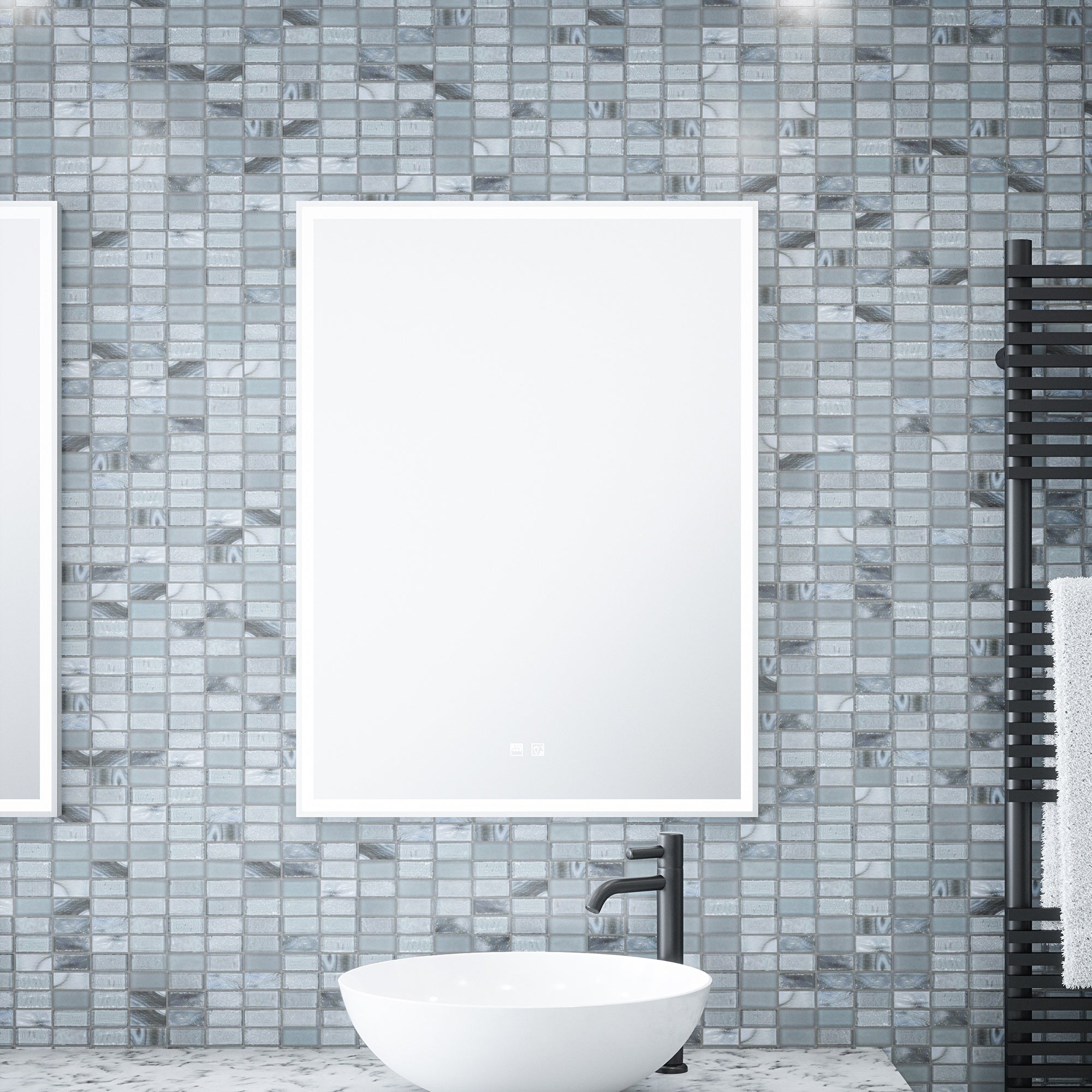 Stratford 600x800mm Rectangular LED Bathroom Mirror with Tunable White, Dimmable & Demister Pad