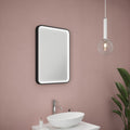 FNX Bathrooms Polar Dimmable LED Bathroom Mirror with Demister, Black Frame, 500x700mm, IP44