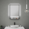 FNX Bailey LED Bathroom Mirror 500x700mm with Integrated Shelf, Demister & 4000K Natural White Backlight