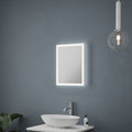 Malmo LED Bathroom Mirror with Shaver Socket & Demister Pad - 390x500mm, IP44, Natural White 4000K