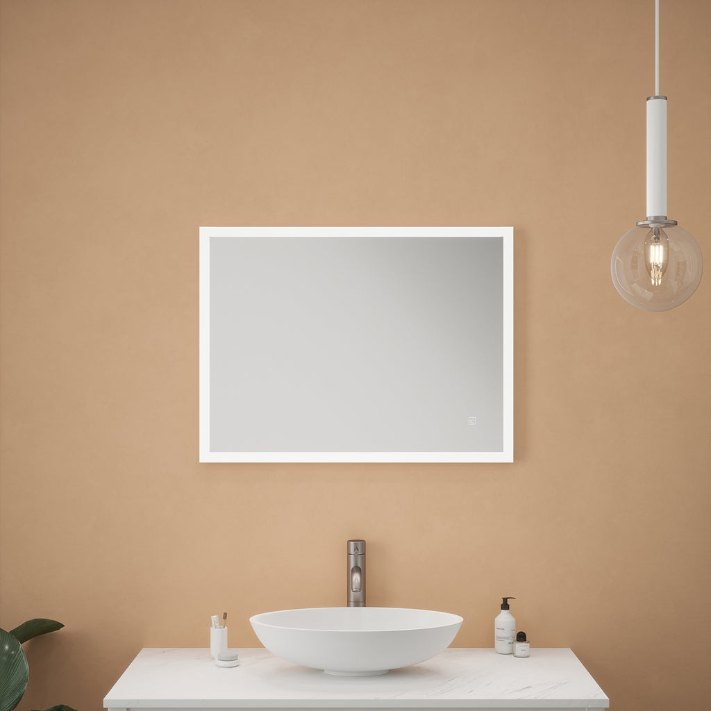 Stockholm LED Bathroom Mirror - 600x800mm with Anti-Fog Demister Pad & Natural White Light (IP44)