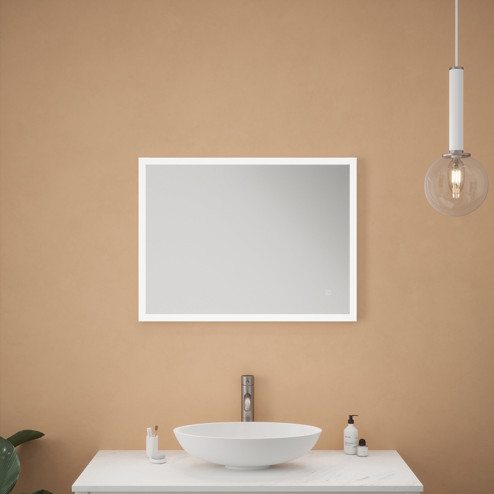 Stockholm LED Bathroom Mirror - 600x800mm with Anti-Fog Demister Pad & Natural White Light (IP44)