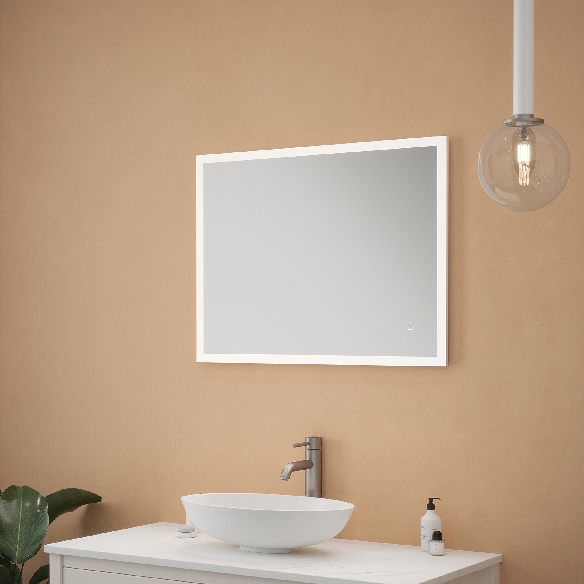 Stockholm LED Bathroom Mirror - 600x800mm with Anti-Fog Demister Pad & Natural White Light (IP44)