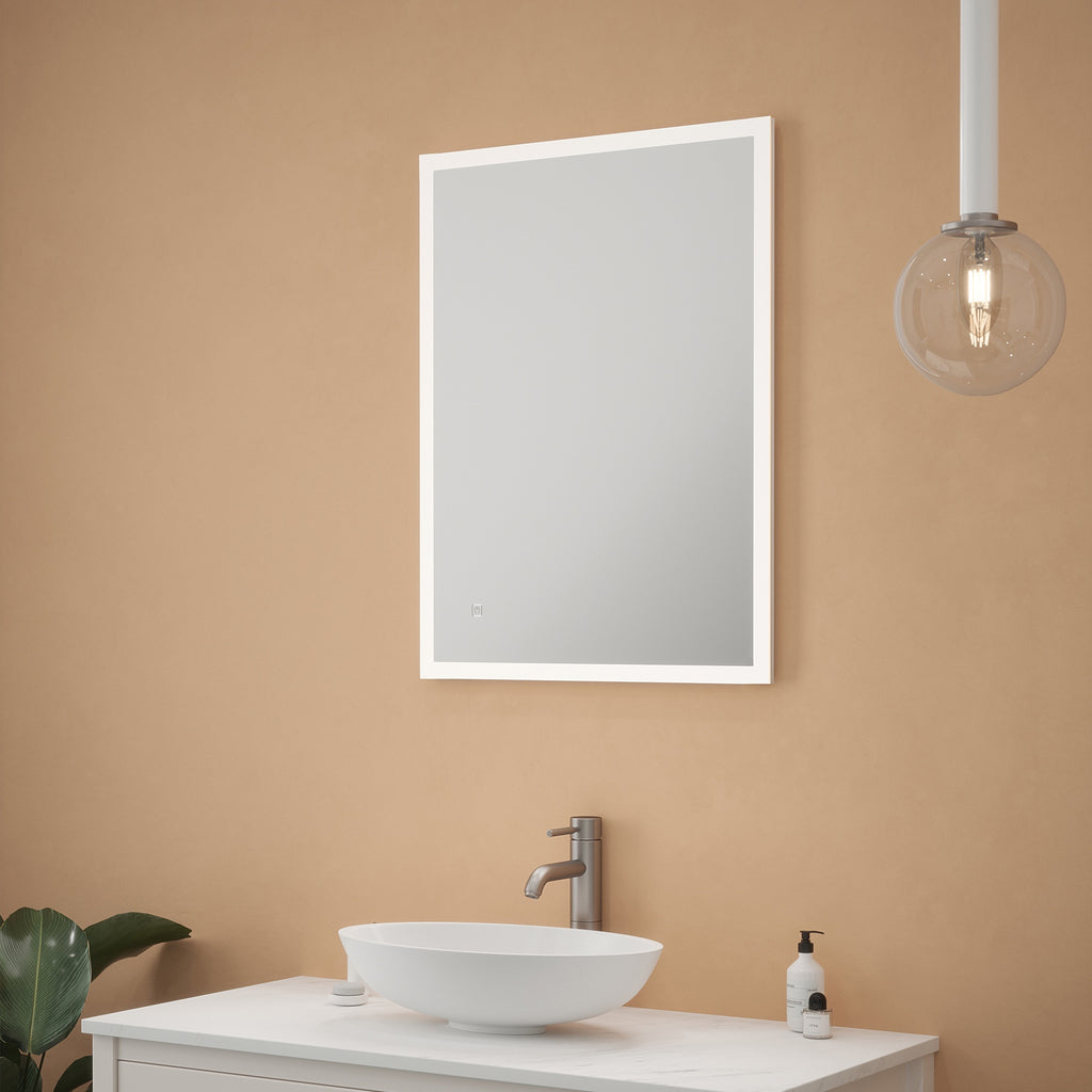 Stockholm LED Bathroom Mirror - 600x800mm with Anti-Fog Demister Pad & Natural White Light (IP44)