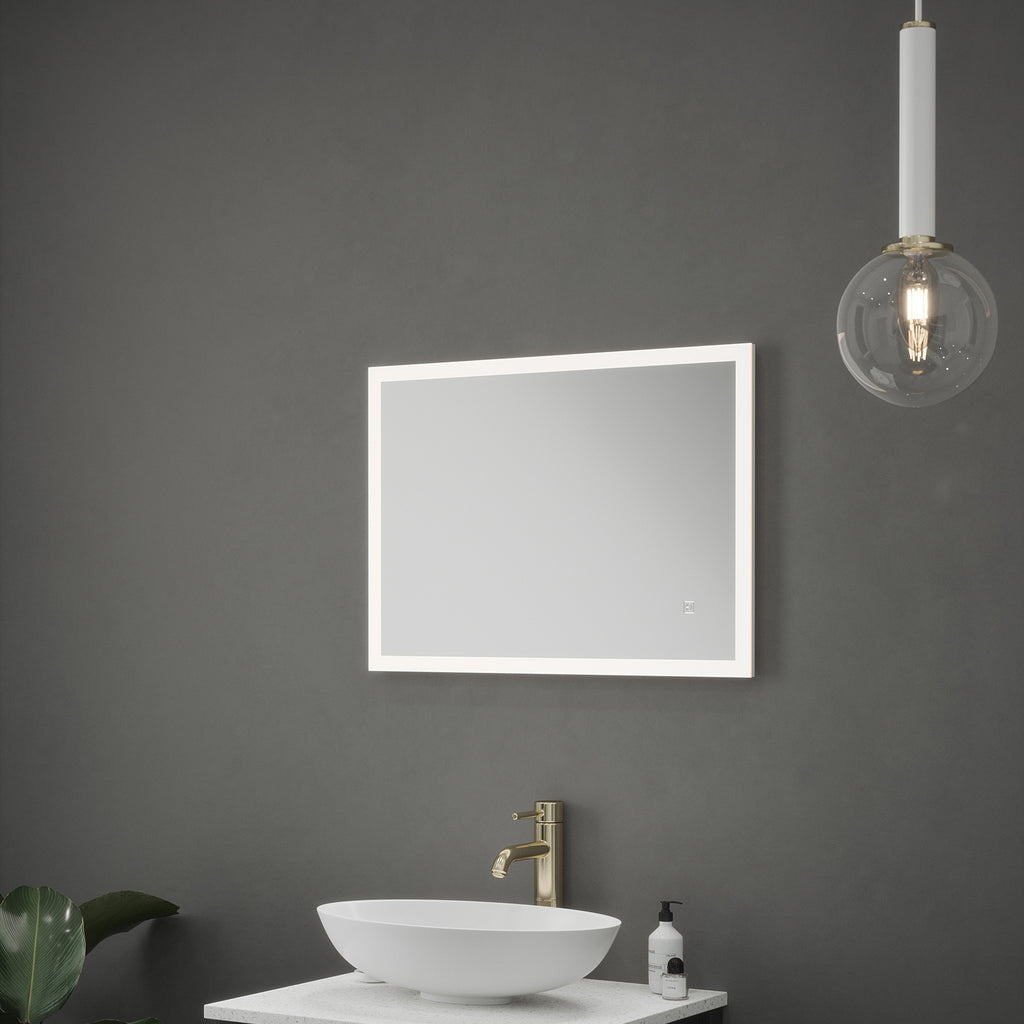 Helsinki LED Bathroom Mirror with Anti-Fog Demister, IP44 Rated & Diffused 4000K Natural White Light, 500x700mm