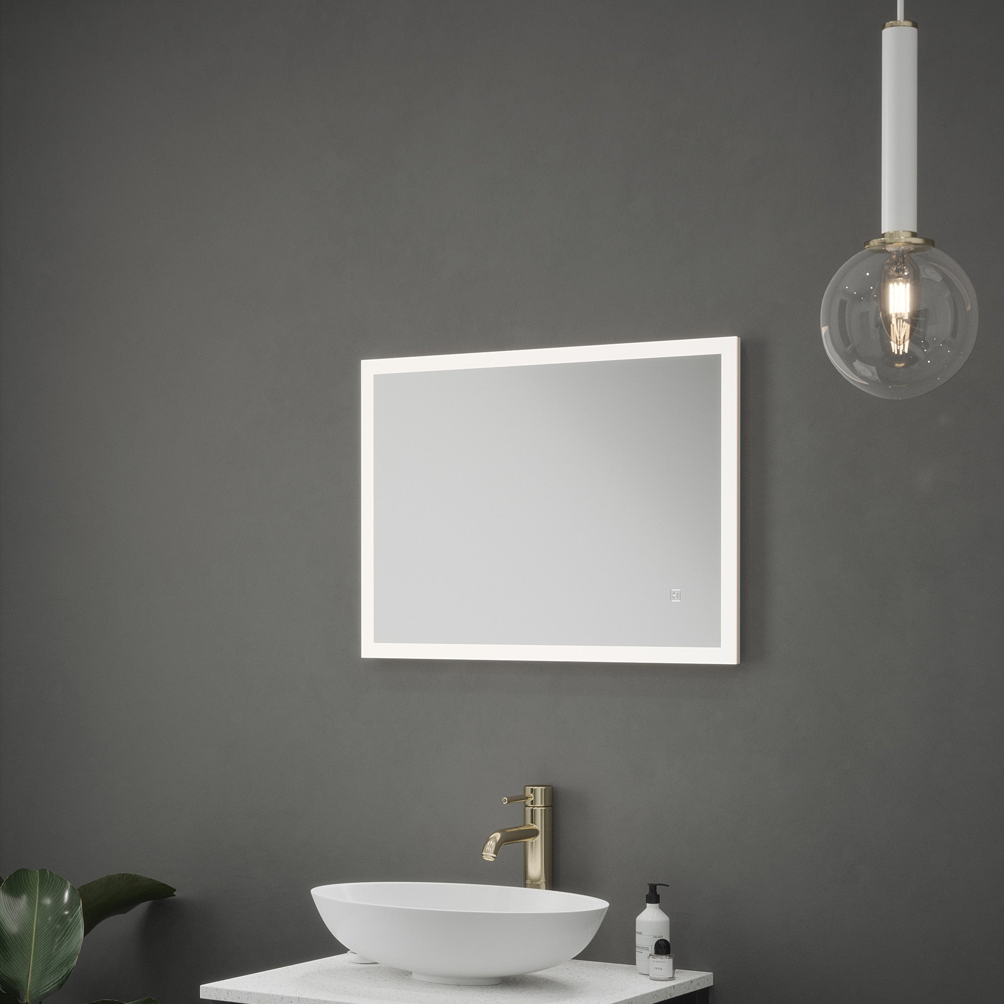Helsinki LED Bathroom Mirror with Anti-Fog Demister, IP44 Rated & Diffused 4000K Natural White Light, 500x700mm
