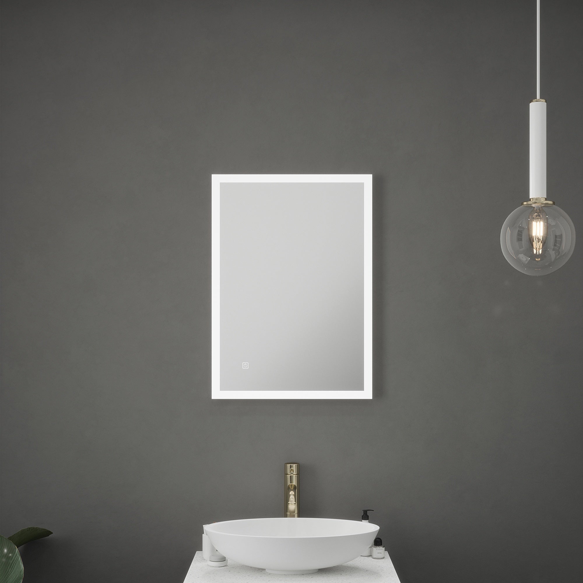 Helsinki LED Bathroom Mirror with Anti-Fog Demister, IP44 Rated & Diffused 4000K Natural White Light, 500x700mm