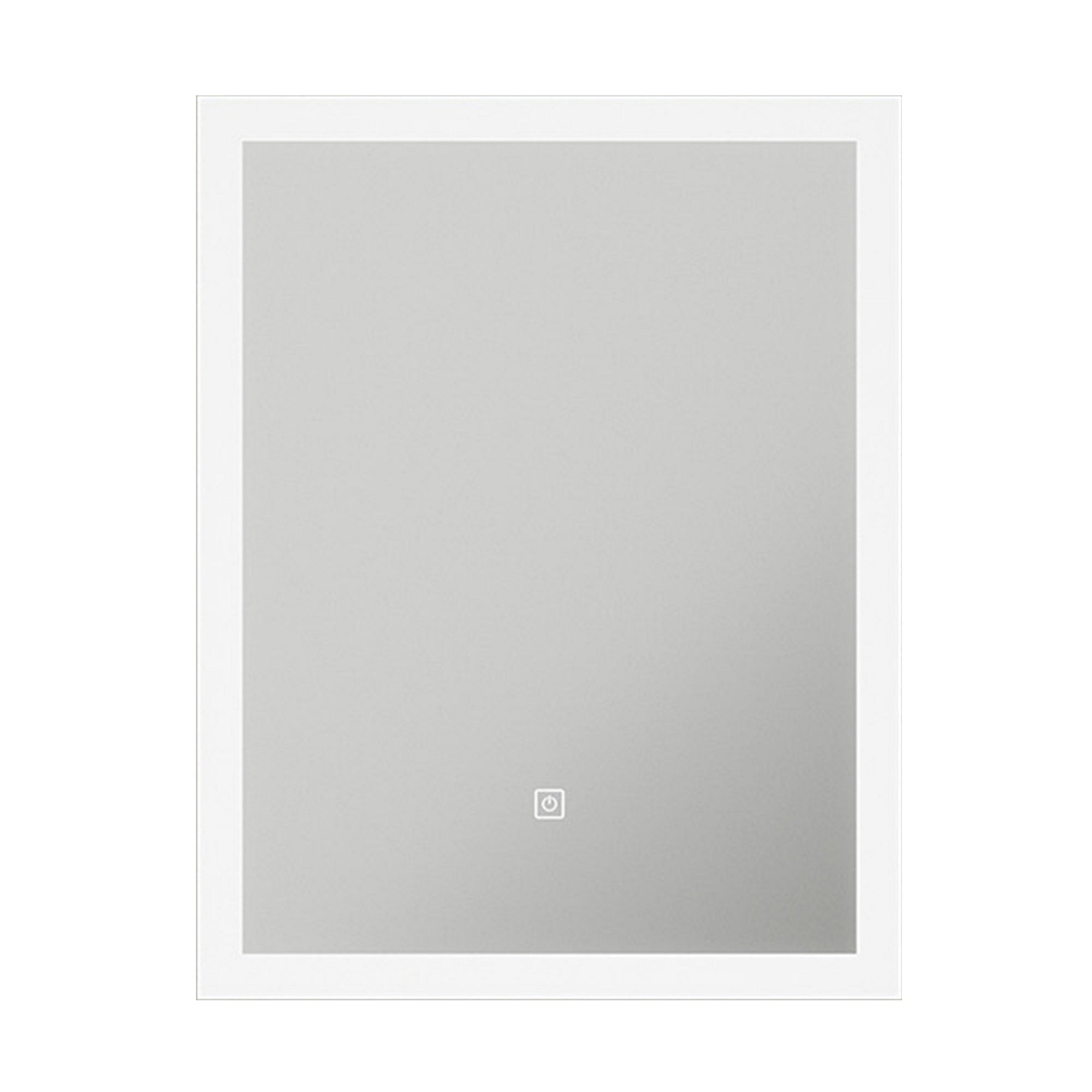 Florence Rectangular LED Bathroom Mirror with Diffused Border & Touch Sensor, 390 x 500mm, IP44