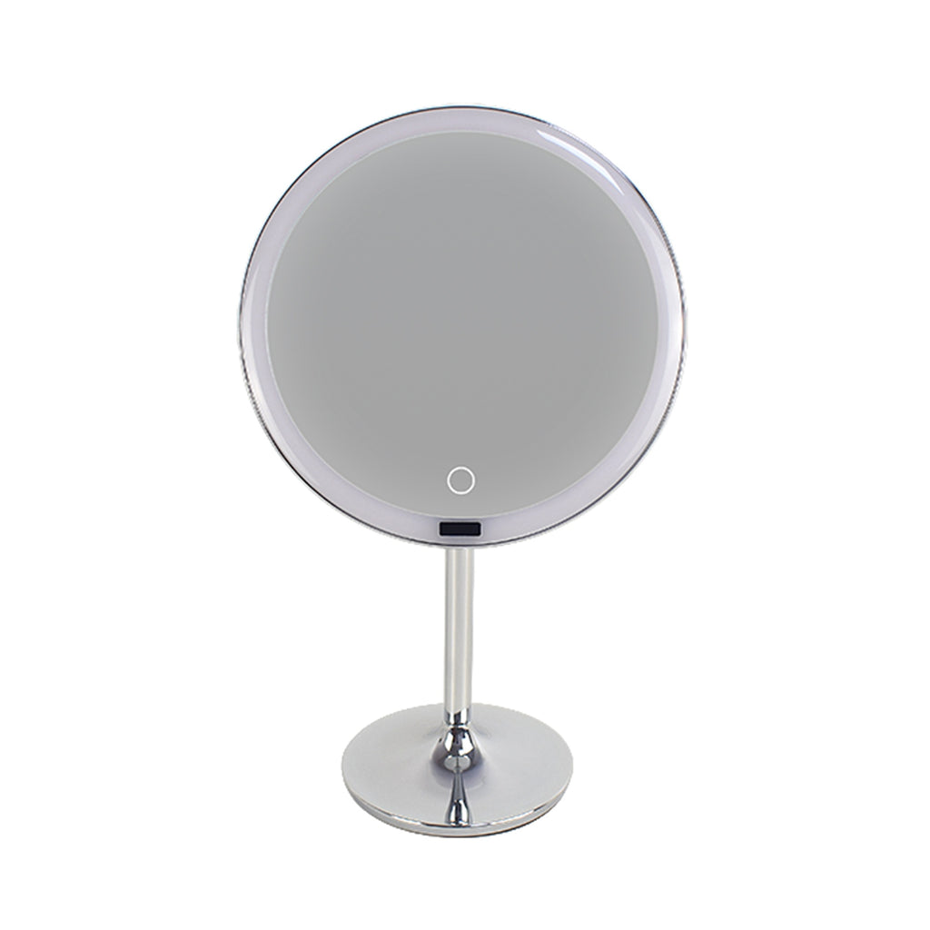 Titan Rechargeable LED Vanity Mirror with Smart Sensor & Natural White Halo Light, Freestanding