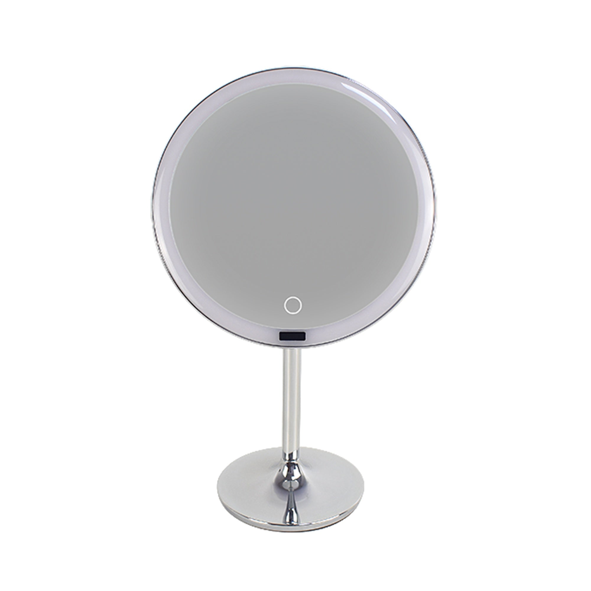 Titan Rechargeable LED Vanity Mirror with Smart Sensor & Natural White Halo Light, Freestanding