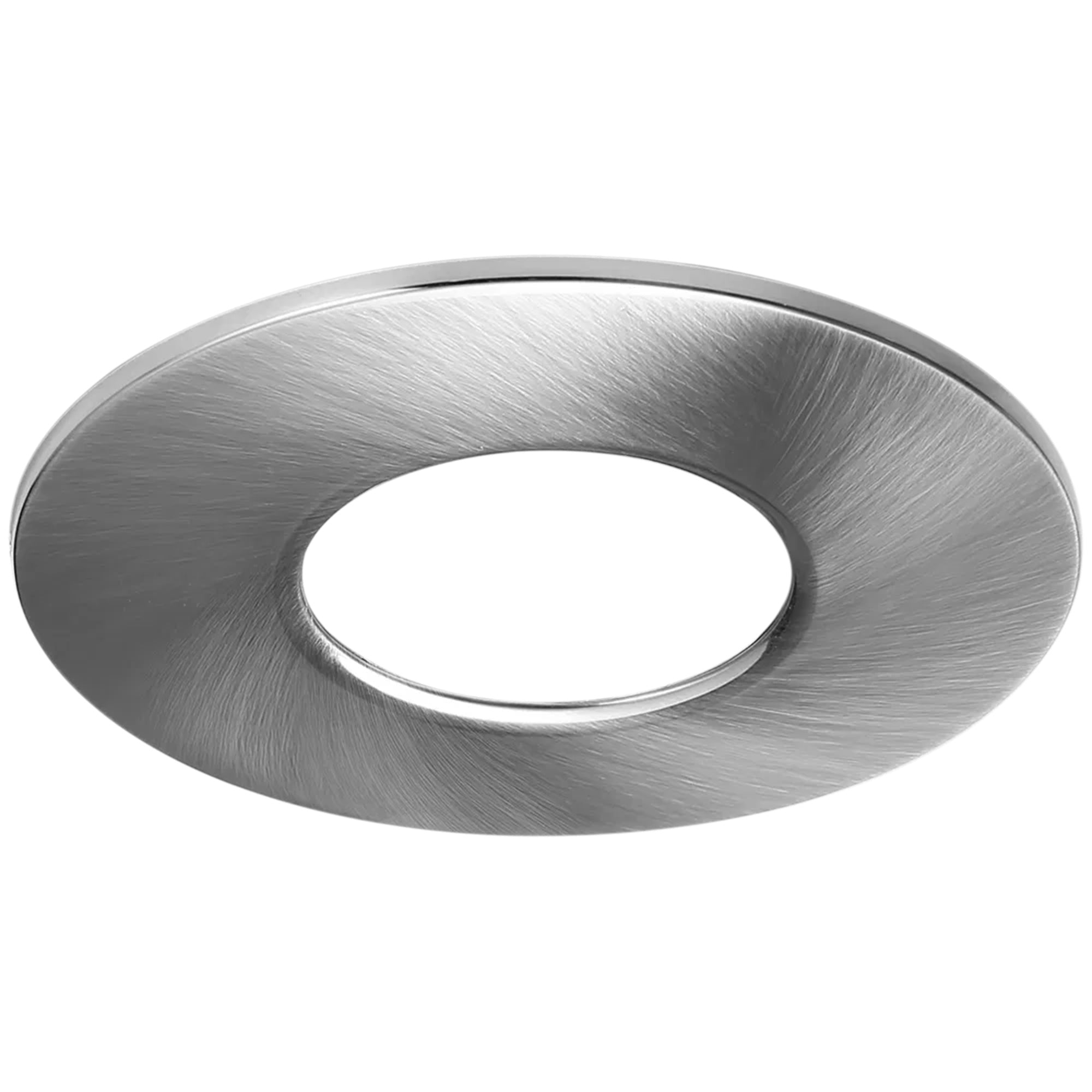 Brushed Nickel Downlight Bezel for Riga Flex, 70mm Cut-out, IP65 Rated