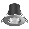 Riga Uno 6W Dimmable LED Downlight, IP65 Fire Rated, Natural White 4500K, Chrome Bezel