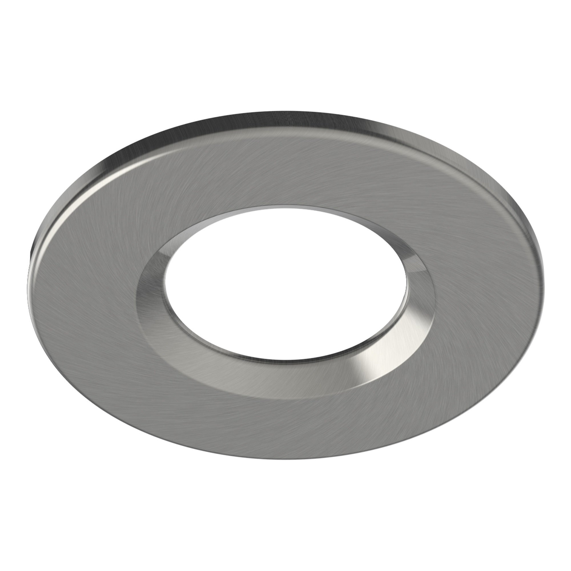 Riga Uno 6W Fire Rated Dimmable LED Downlight, IP65 & Brushed Nickel, 4500K, 68-70mm Cut Out