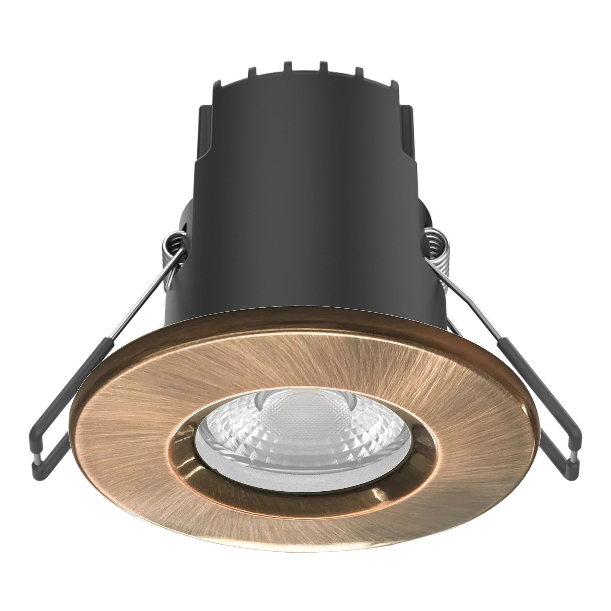 FNX Riga Uno 6W IP65 Fire Rated Dimmable LED Downlight with Copper Bezel, Natural White 4500K
