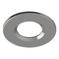 Riga Uno Compatible 70mm Cut-Out Brushed Nickel Downlight Bezel - IP65 Rated for Bathroom Lighting