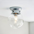 Cheswick IP44 Dimmable Chrome & Glass Flush Bathroom Ceiling Light (E27)
