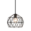Colorado Black Geometric Pendant Light - IP44 Bathroom Rated & Adjustable Flex