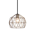 Colorado Geometric Antique Brass IP44 Ceiling Pendant Light with Adjustable Drop