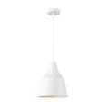 Volta White E27 IP44 Bathroom Pendant Light - Adjustable 1m Drop