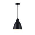 Volta Modern Matt Black IP44 Bathroom Pendant Light with Adjustable 1m Flex - E27 Fitting