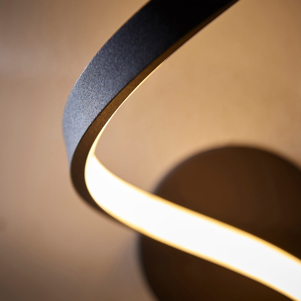 Astral Modern LED Wall Light - Textured Black, Warm White 3000K, IP44 Rated for Bathroom & Outdoor Use