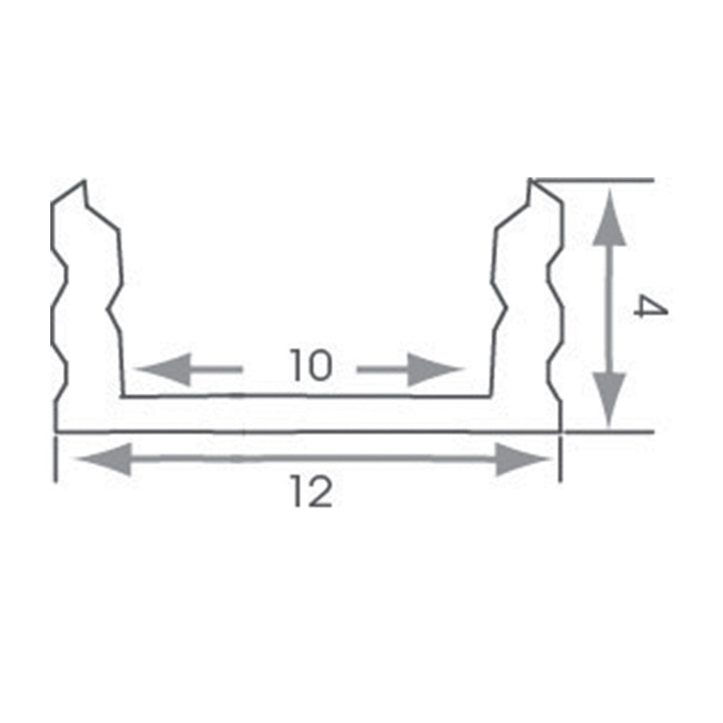 Shallow 1M Aluminium LED Profile Extrusion for Surface Mounted Strip Lights - Enhanced Heat Dissipation