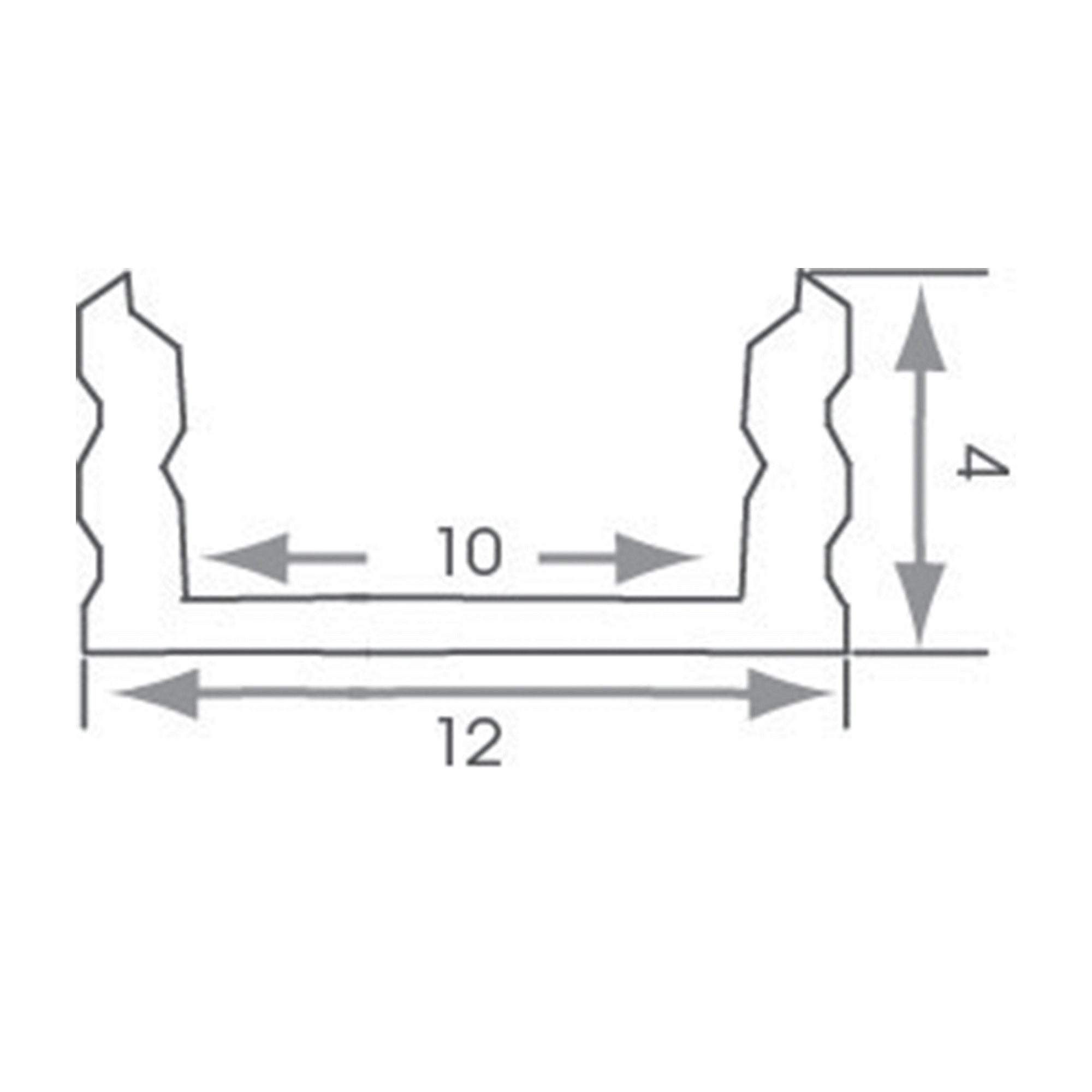 Shallow 1M Aluminium LED Profile Extrusion for Surface Mounted Strip Lights - Enhanced Heat Dissipation