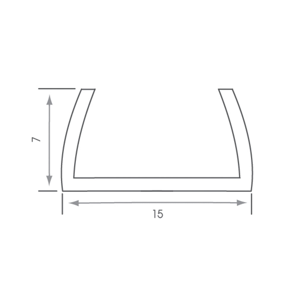 2M Surface Mounted LED Aluminium Extrusion Profile - Optimal Heat Dissipation for Strip Lights