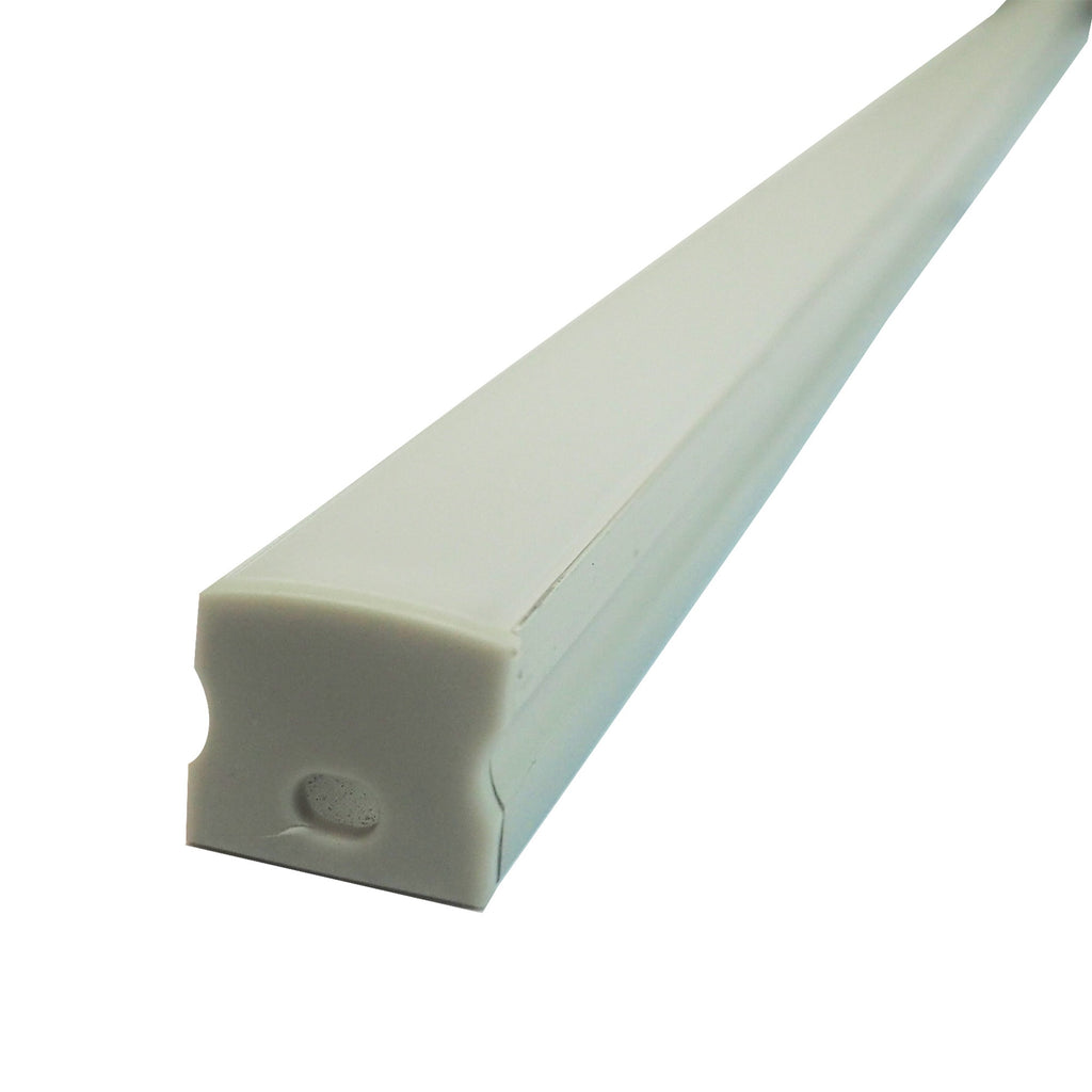Deep Surface Mounted LED Profile Kit 1M - Aluminium Extrusion with Opal Diffuser, End Closures & Mounting Clips