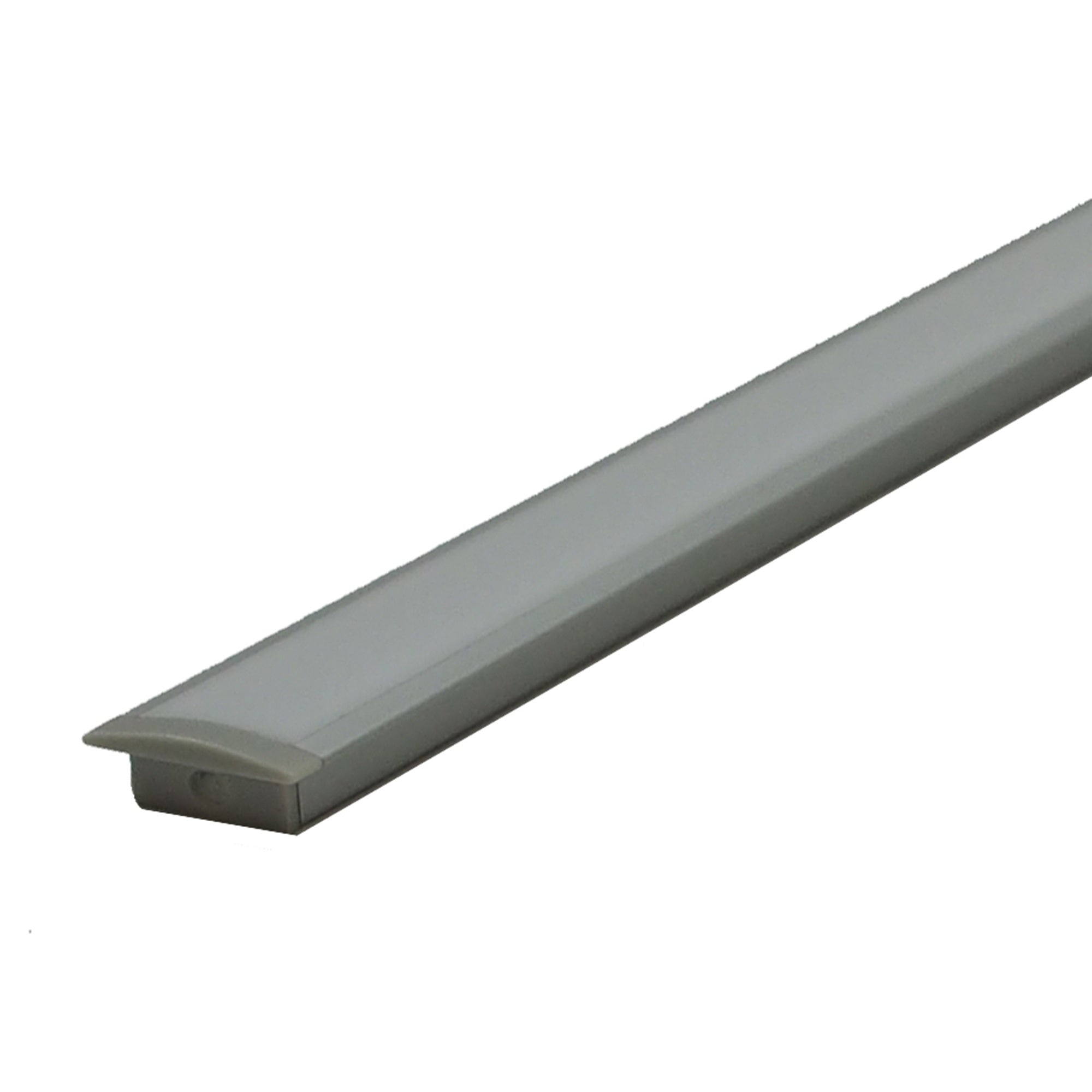 Premium 2M Recessed Aluminium LED Profile Kit with Opal Diffuser & Included Ends for Strip Lighting