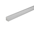 2m Angled Aluminium LED Profile with 45-degree Diffuser, End Pieces & Mounting Clips