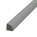 2m Angled Matt Black LED Profile Extrusion Kit with Opal Diffuser & Mounting Clips for Strip Lights