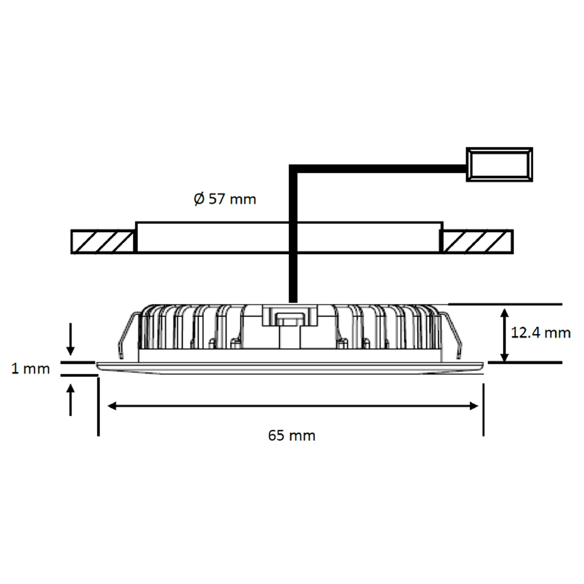 Sirius Connect 2.6W Recessed LED Cabinet Light - Plug & Play, Diffused Natural White, Brushed Nickel (IP44)