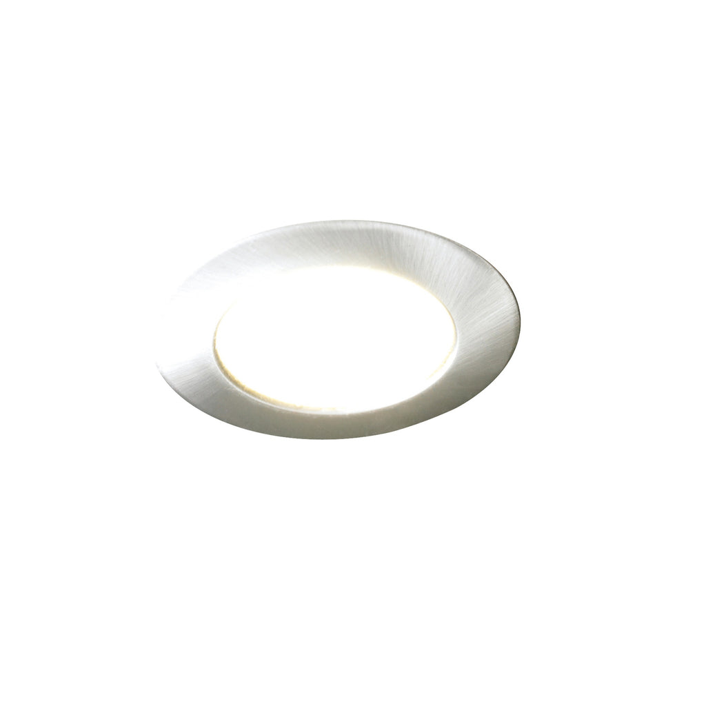 Sirius Connect Recessed LED Under Cabinet Light - 2.6W, Plug & Play, Cool White, Brushed Nickel (IP44)