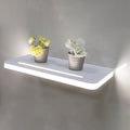 Vega 400mm LED Illuminated Bathroom Shelf - Modern Wall-Mounted White Aluminium with IP44 Rating