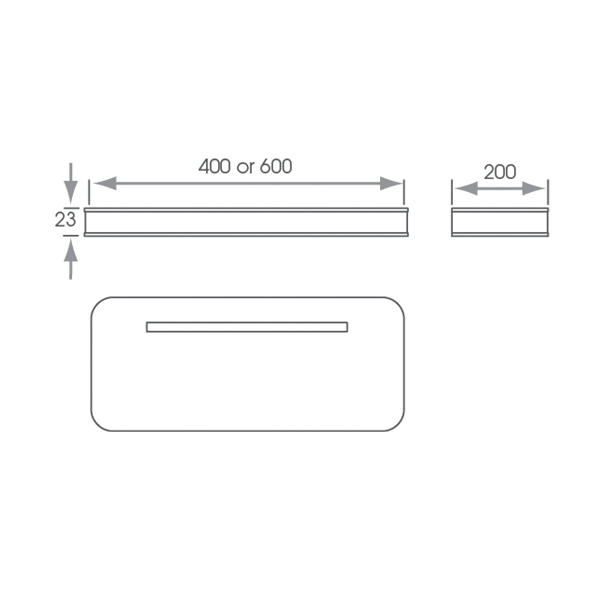 Vega 400mm LED Illuminated Bathroom Shelf - Modern Wall-Mounted White Aluminium with IP44 Rating