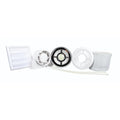 Inline Axial LED Shower Extractor Fan Kit with Adjustable Timer, Cool White Light & IP45 Rating for Bathrooms