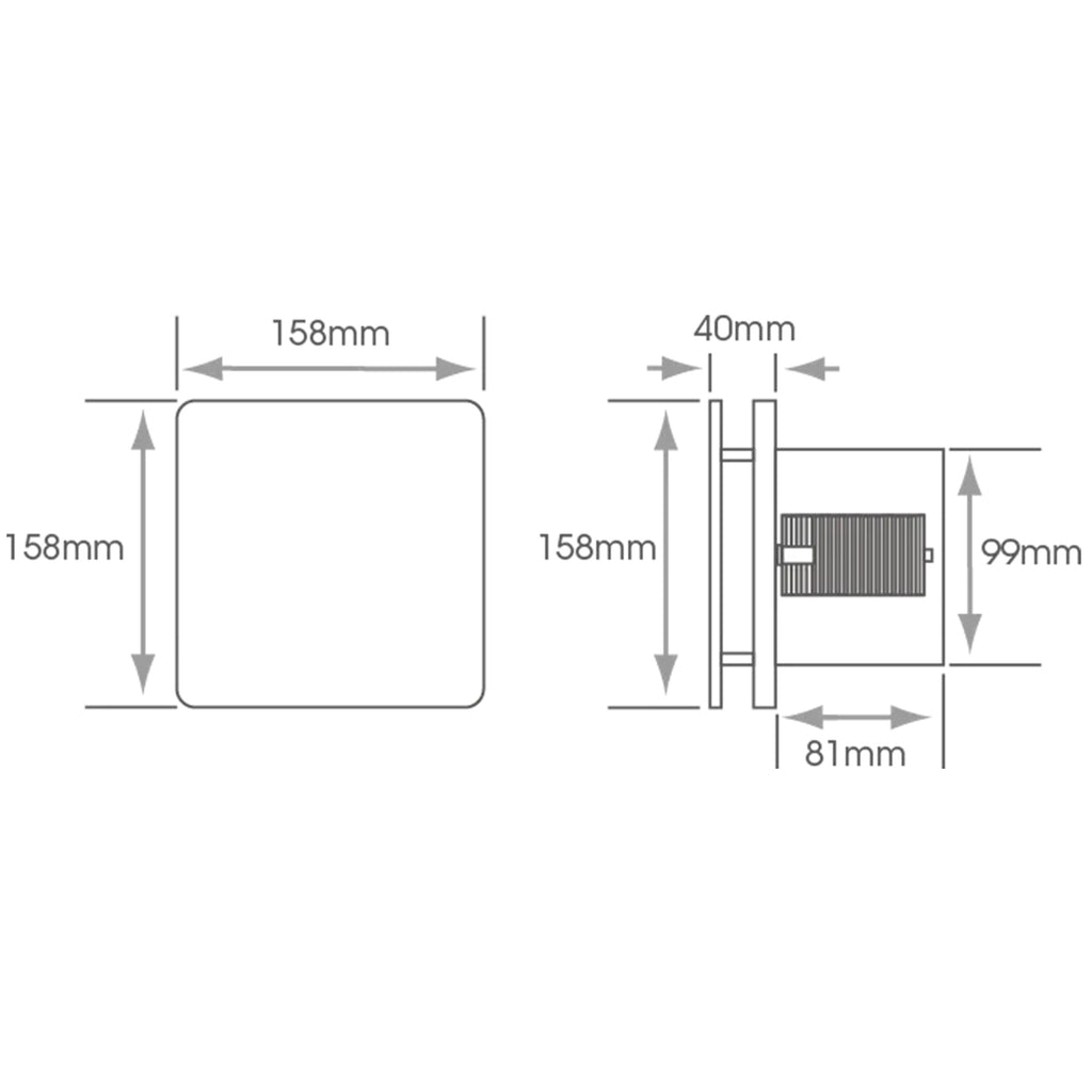 Air-Stream Pro Chrome Extractor Fan, Ultra-Quiet, IP45, Timer, For Wall & Ceiling Bathroom Ventilation