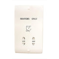 FNX Bathrooms Dual Voltage Shaver Socket - White, 240V/110V, 20VA for Bathroom Safety & Versatility