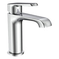 Lunaris Modern Chrome Mono Basin Mixer Tap - Single Lever, Deck Mounted