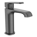 Lunaris Gunmetal Mono Basin Mixer Tap - Modern Deck Mounted Bathroom Tap with Single Lever