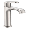 Lunaris Brushed Nickel Mini Mono Basin Mixer Tap - Modern Deck Mounted Design for Compact Basins