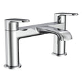 Lunaris Modern Chrome Deck Mounted Bath Filler Mixer Tap for Contemporary Bathrooms