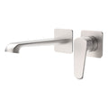 Lunaris Brushed Nickel Wall Mounted Basin Mixer Tap - Contemporary Design