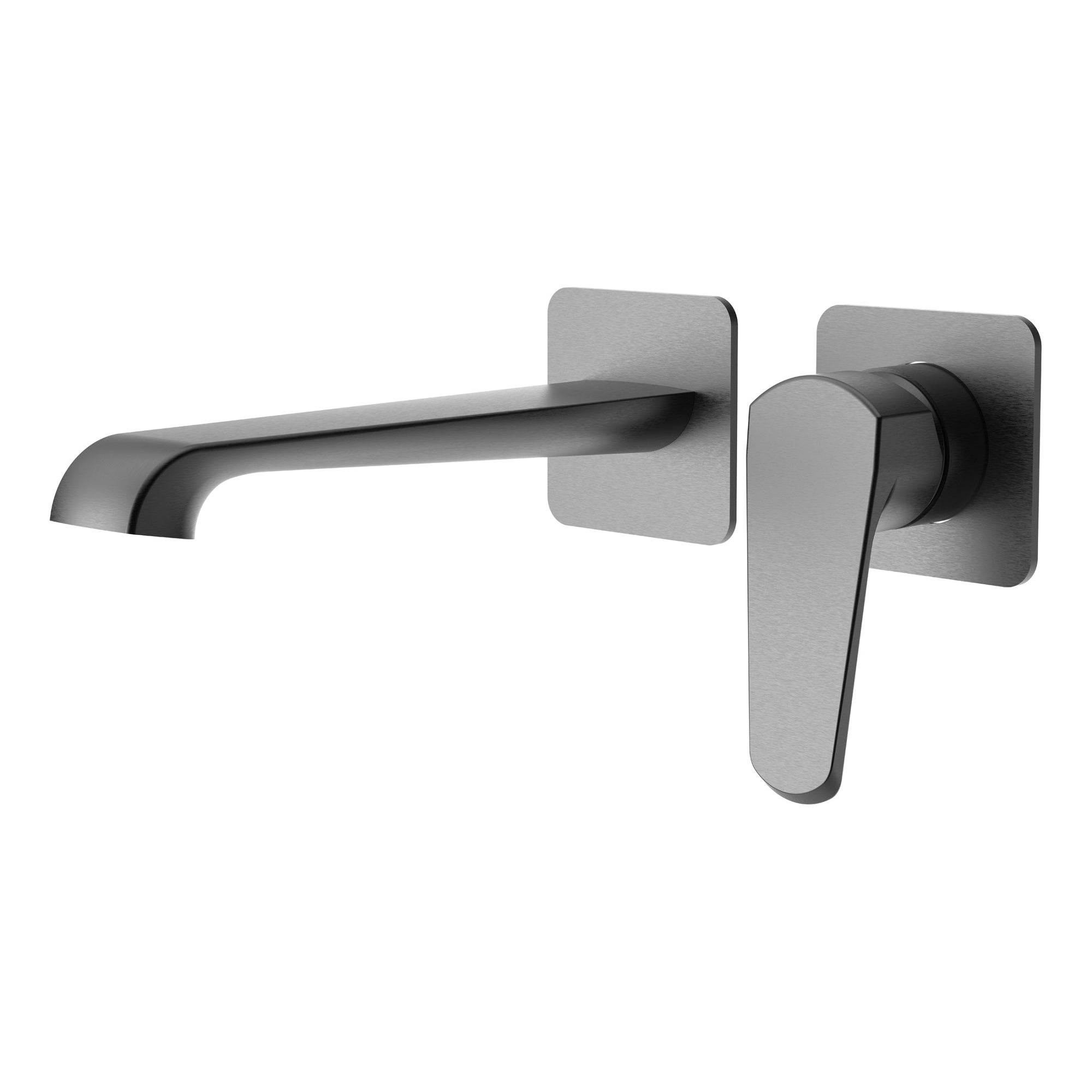 FNX Bathrooms Lunaris Gunmetal Wall Mounted Basin Mixer Tap with Minimalist Design