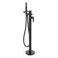 Premium Lunaris Matt Black Freestanding Bath Shower Mixer Tap with Handset