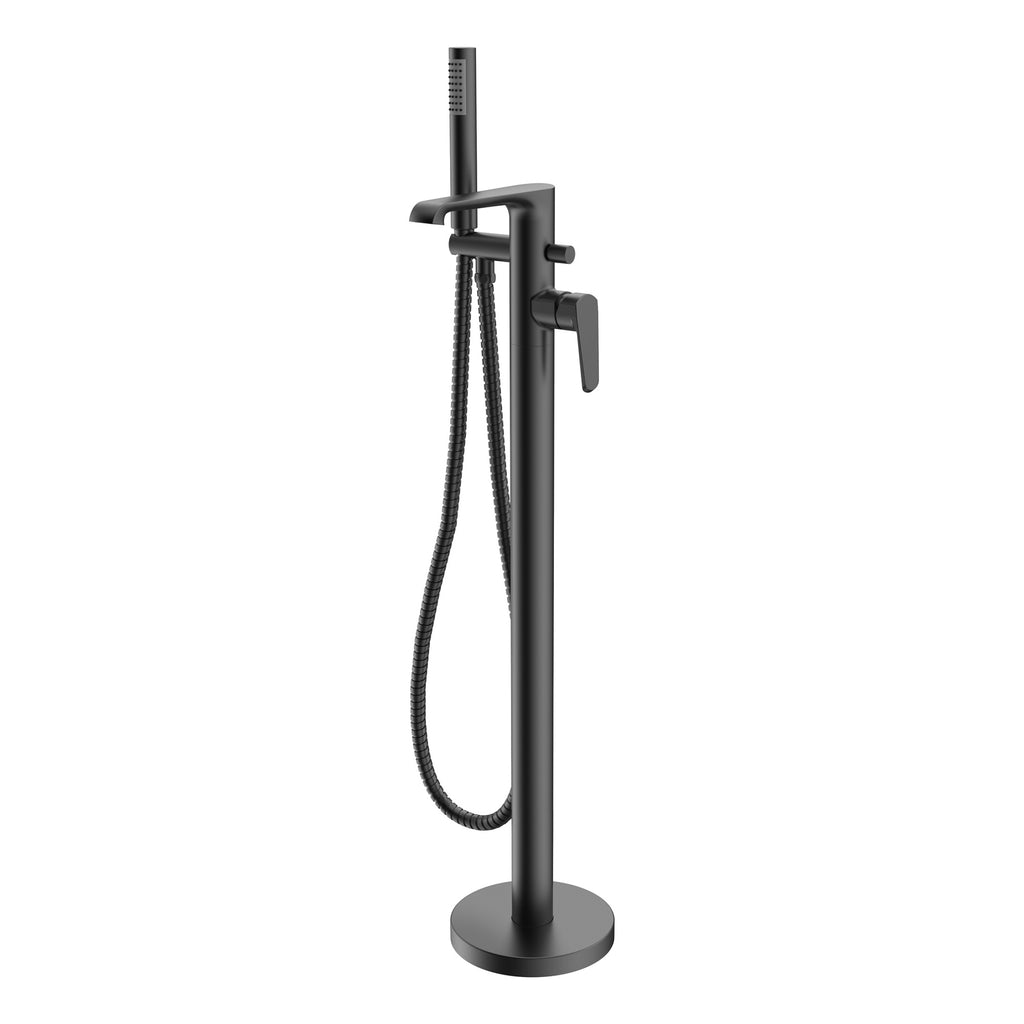 Lunaris Gunmetal Freestanding Bath Shower Mixer Tap with Handset - Premium Design